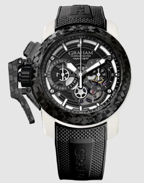 Review Replica Watch Graham CHRONOFIGHTER SUPERLIGHT CARBON SKELETON WHITE 2CCCK.W01A - Click Image to Close